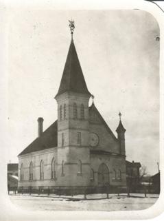 Old church with steeple